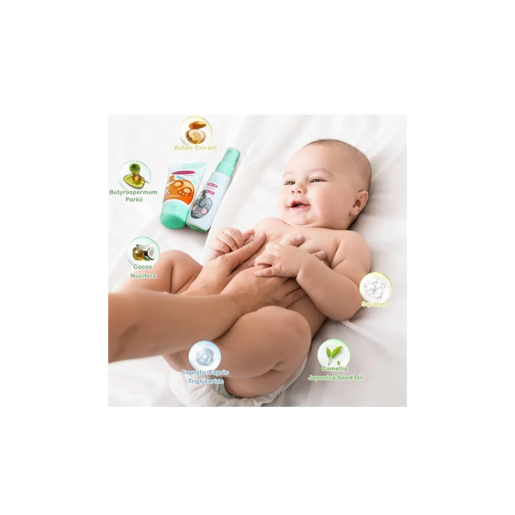 Baby Gift Set HAPPY BUM GIFT SET FOR BOYS / GIRLS CONSISTS OF BABY OIL, HEAD-TO-TOE BABY LOTION,... - image 2