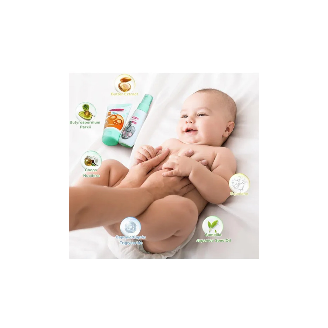 Baby Gift Set HAPPY BUM GIFT SET FOR BOYS / GIRLS CONSISTS OF BABY OIL, HEAD-TO-TOE BABY LOTION,... - image 2