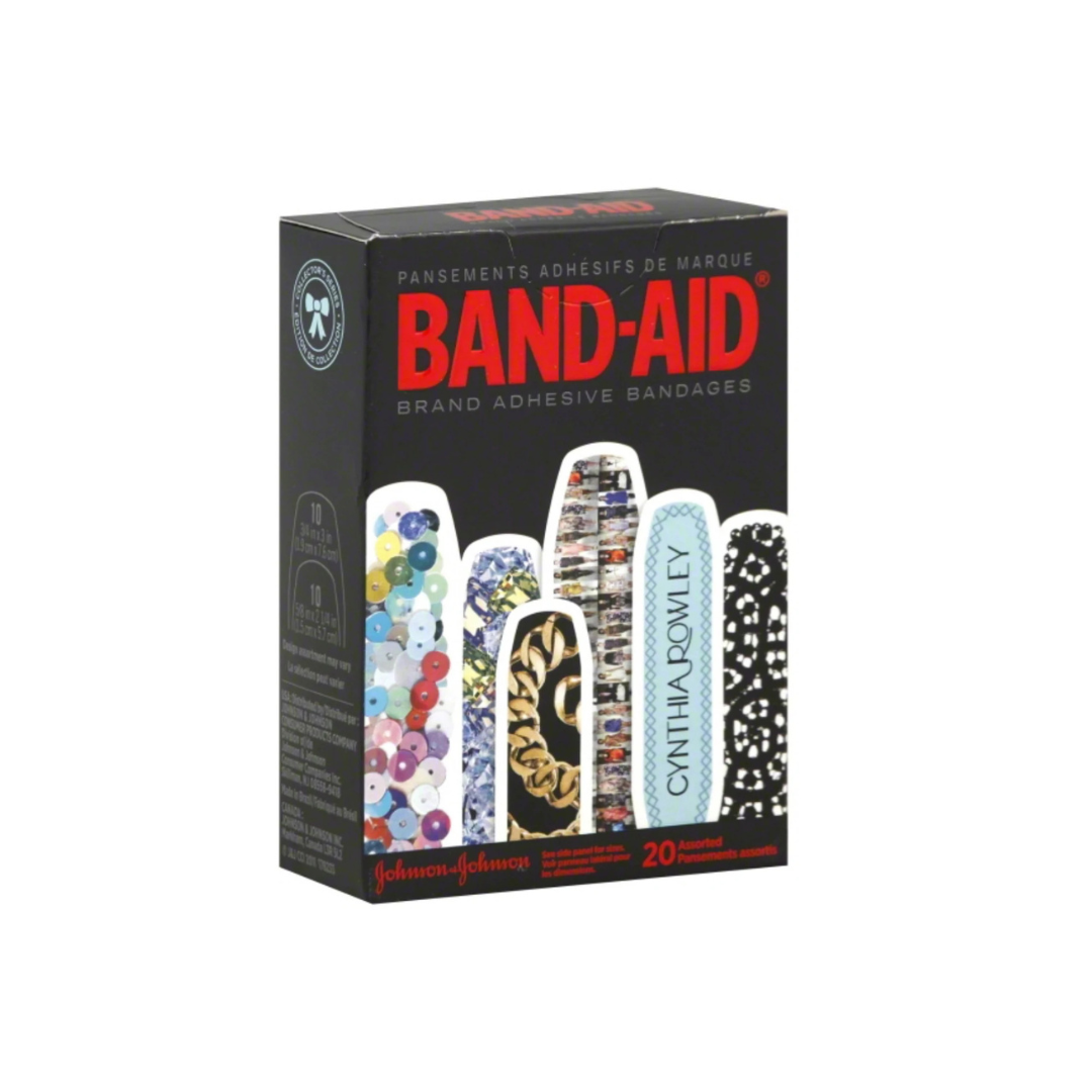 Band-Aid BAND-AID BRAND ADHESIVE BANDAGES CYNTHIA ROWLEY JOHNSON & JOHNSON 20 ASSORTED SIZE BANDAGES