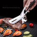 2-in-1 Stainless Steel Spatula Tongs – Multi-Functional Food Clip, Flip, Grip, and Serve with Absolute Precision