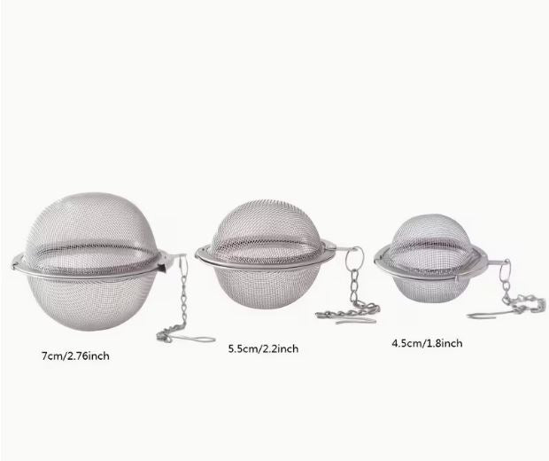 Stainless Steel Mesh Tea Infuser Ball – Reusable Loose Leaf Strainer, Brew the Perfect Cup of Tea or Infuse Rich Flavors Effortlessly