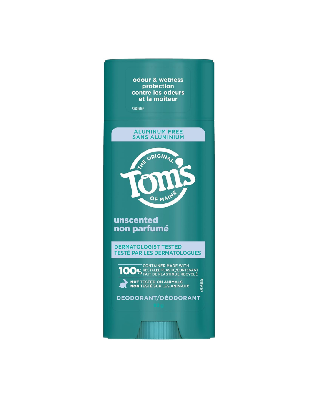Tom's of Maine Tom’s of Maine Unscented Natural Deodorant for Women and Men, Aluminum Free, 92g -...