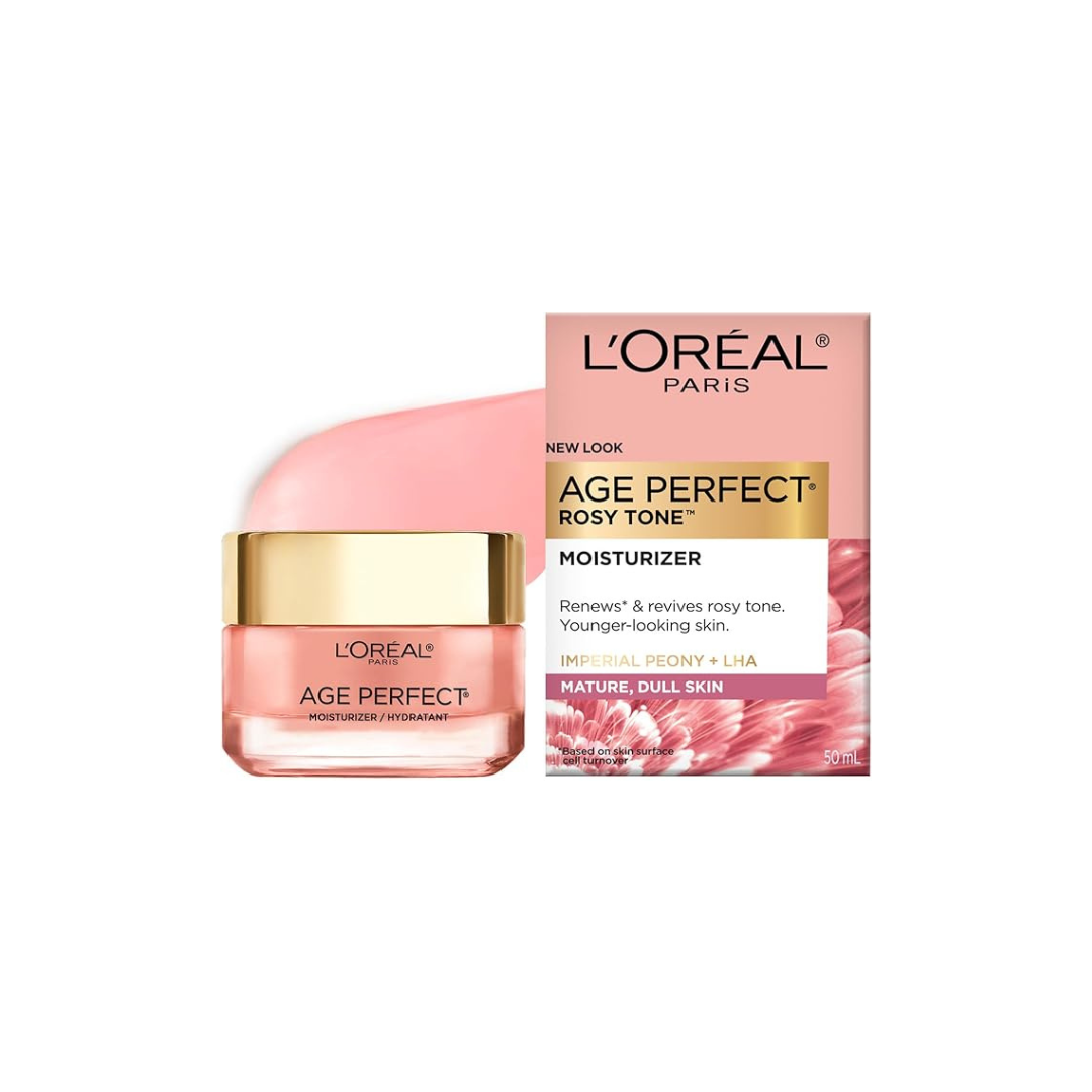 L'Oréal Loreal Paris Day Face Moisturizer Cream, Age Perfect Rosy Tone, with LHA & Imperial...