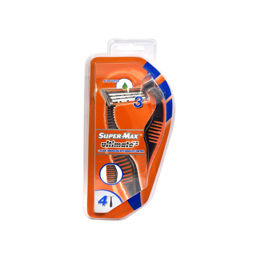 Super Max Blade SUPER MAX ULTIMATE 3 BLADE INNOVATION WITH ABSOLUTE CONTROL 4 PACK FOR MEN