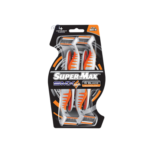 Super SUPER MAX 4 PACK BLADES FOR MEN DISPOSIBLE RAZORS 4 PACK MEN