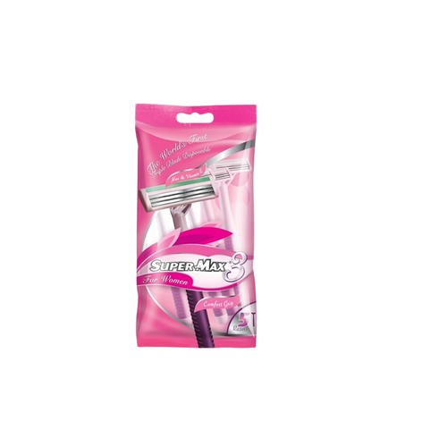 Supermax SUPERMAX WITH ALOE VERA AND VITAMIN E TRIPLE BLADE DISPOSIBLE ( 5 PACK FOR WOMEN)...
