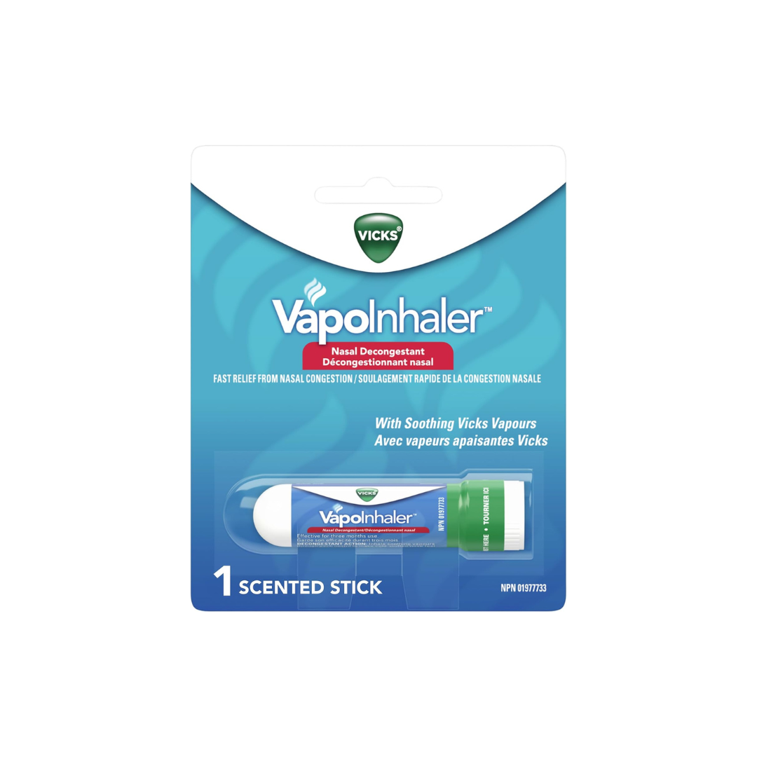 Vicks Vicks Vapoinhaler Nasal Decongestant, 0.20 mL, Soothing Vicks Vapours