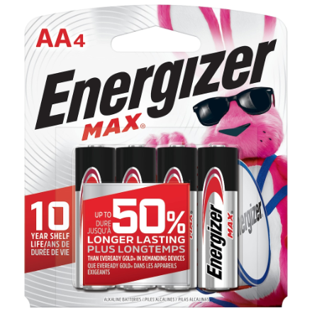 Energizer ENERGIZER AA4 MAX LONG LASTING ( 10 YR LIFE)