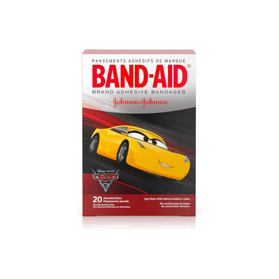 Band-Aid Band-Aid Adhesive Bandages Pixar Cars 20 Assorted Size