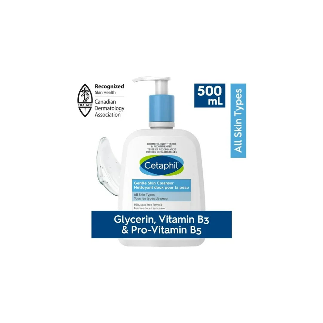 Cetaphil Cetaphil Gentle Skin Cleanser (500ml) - Hydrating Face Wash & Body Wash - Ideal for Sensitive, Dry Skin - Non-Irritating, Fragrance-Free and Dermatologist Recommended