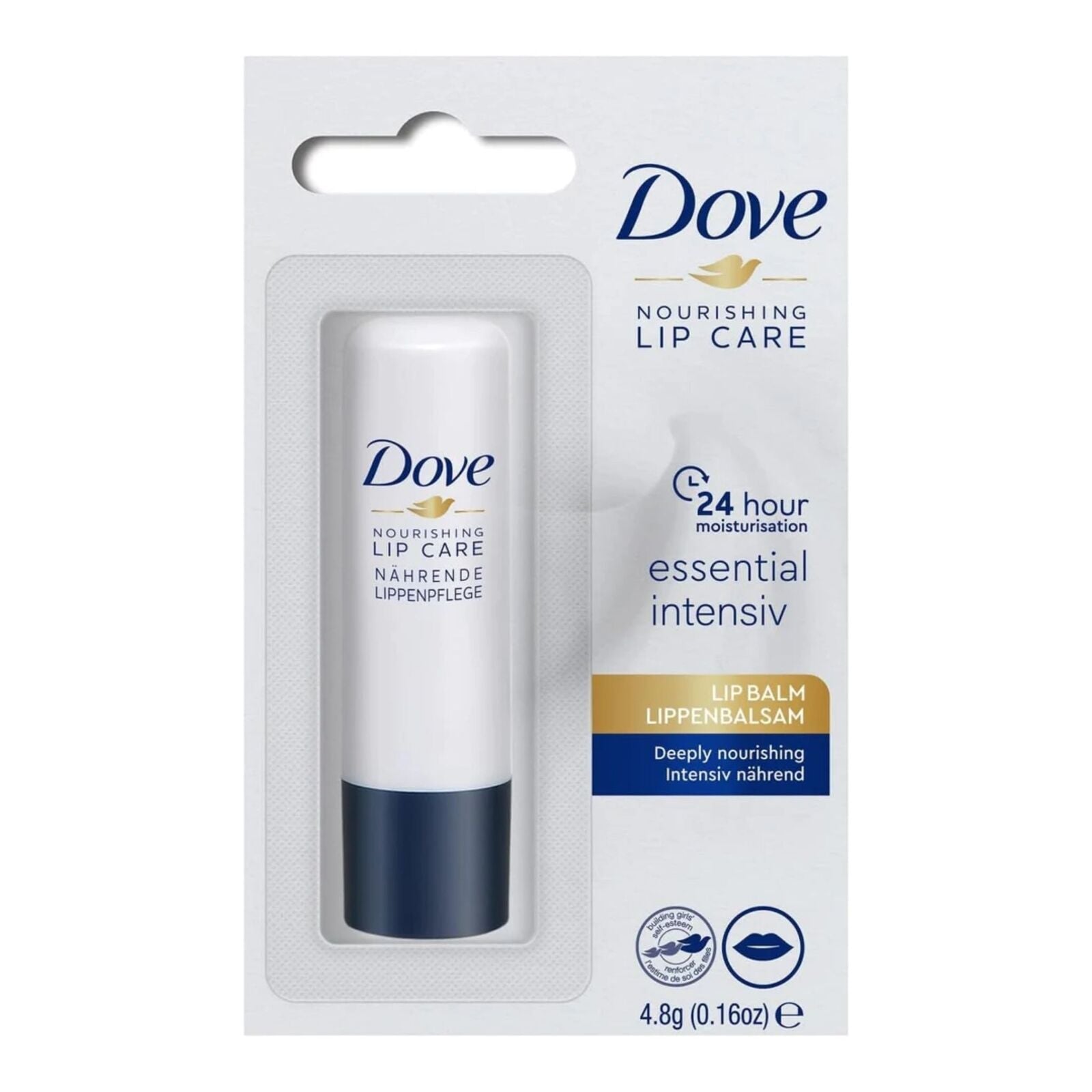 Dove DOVE NOURISHING LIP CARE ESSENTIAL LIP BALM DEEPLY MOISTURIZES LIPS