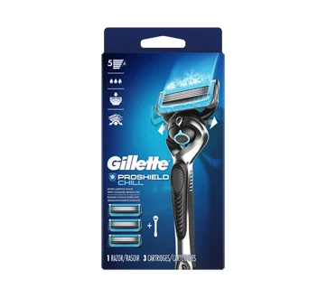 Gillette Gillette Handle With 3 Razor Set for Men Chill/Proshield/Proglide