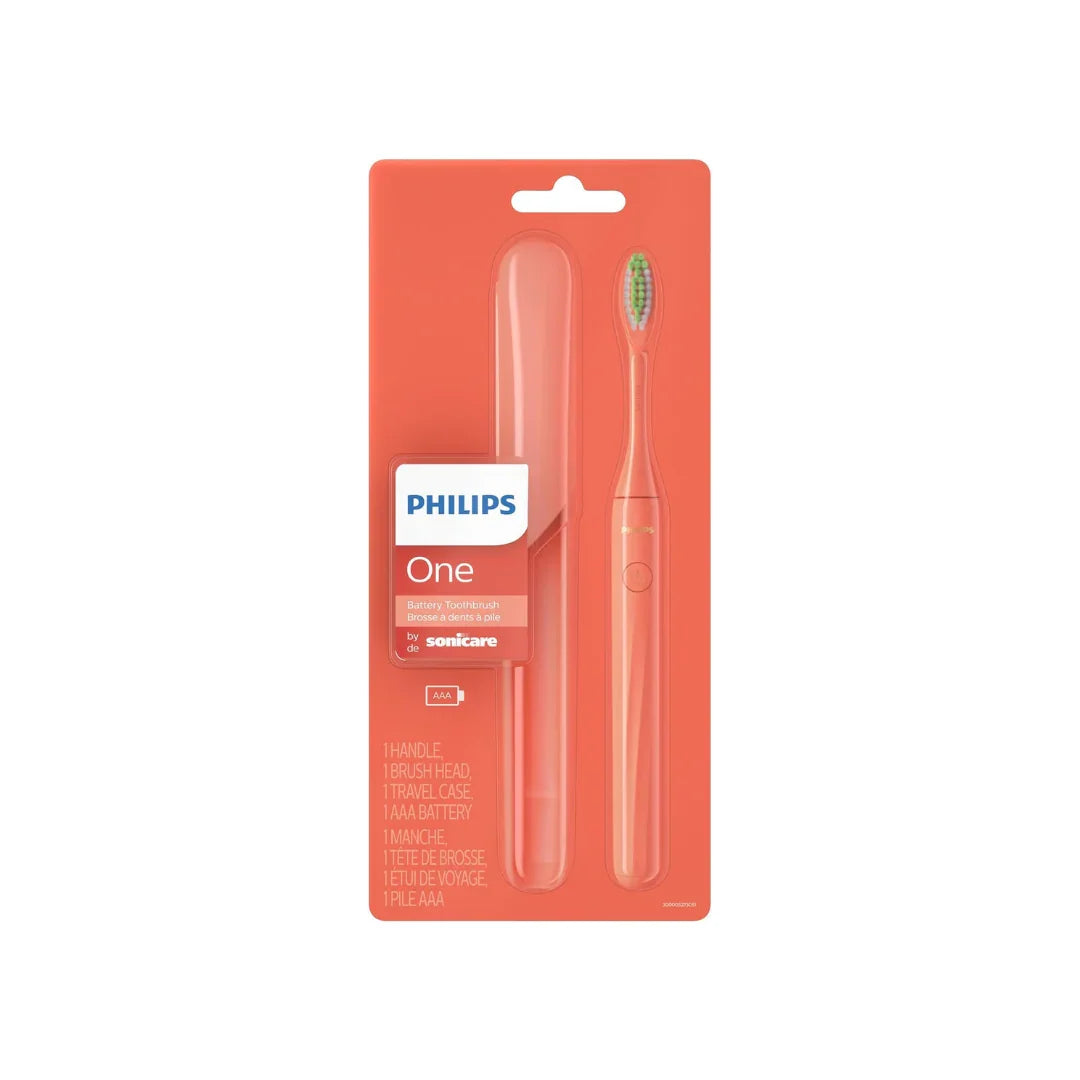 Philips PHILIPS One By Sonicare Battery Toothbrush, Miami Coral