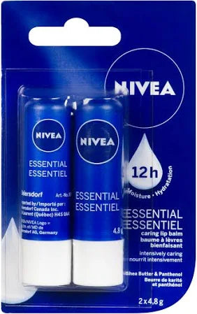 Nivea Nivea Lip Care Essential Duo Pack 4.8g ea