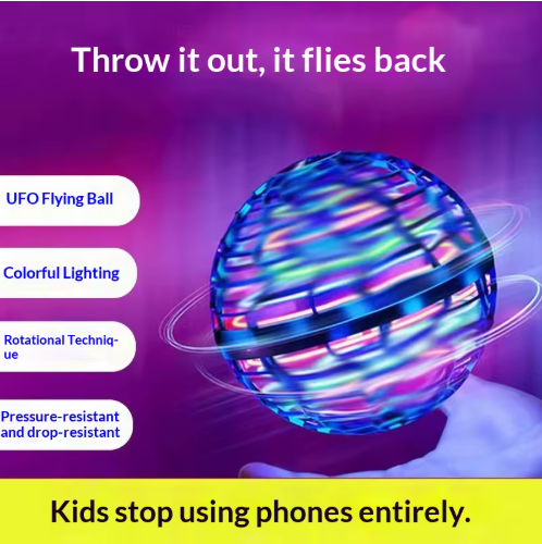 Flying Orb Ball Toys Soaring Hover Fidget Hand Controlled Mini Drone Cosmic Globe Spinning Kids Adults Outdoor Fly Toy Birthday Gift Cool Stuff for Boys Girls 6+ Year Old by Tikduck