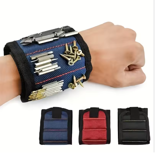 Magnetic Wristband for Tools (2-Pack) - Premium Tool Belt for Men, Heavy-Duty 20-Magnet Holds Screws DIY & Construction, Gift for Men, Cool Gadgets for Husband, Grandpa, Handyman